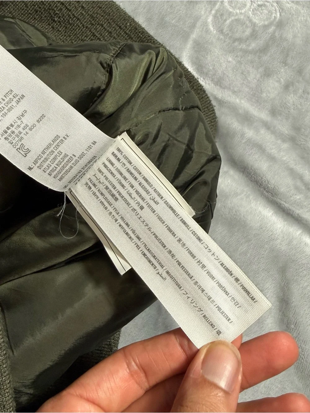 Hollister Military Bomber Jacket Mens L Canvas Full Zip Olive Green